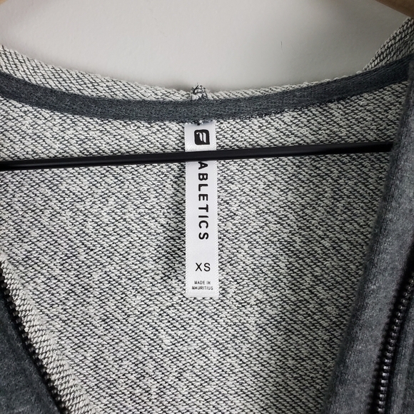 Fabletics Black and Gray Saige Vest Hoodie Soft Women - Picture 6 of 11